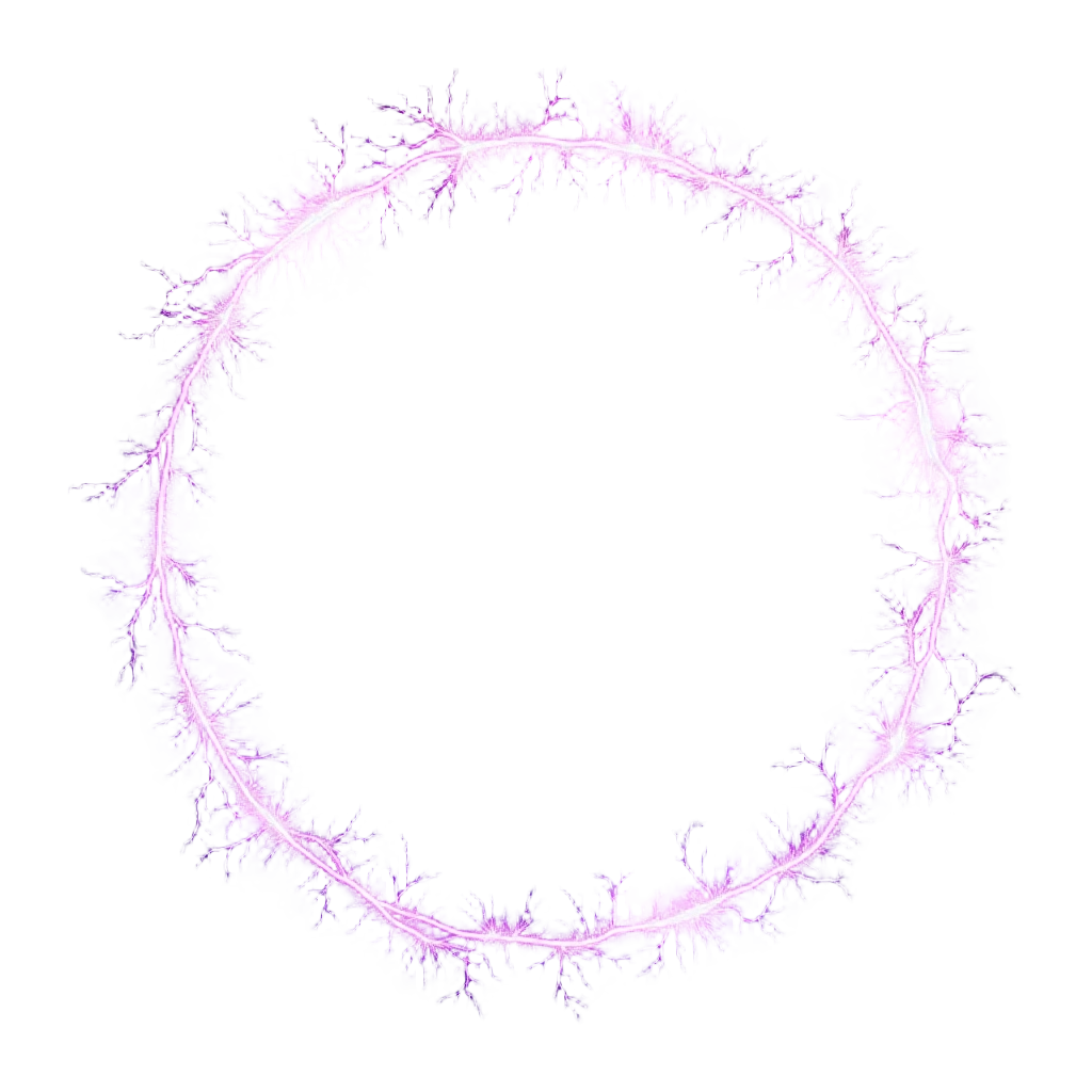 Neon Fractal Circle